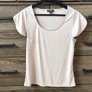 Express Women's Light Pink Short Sleeve Top